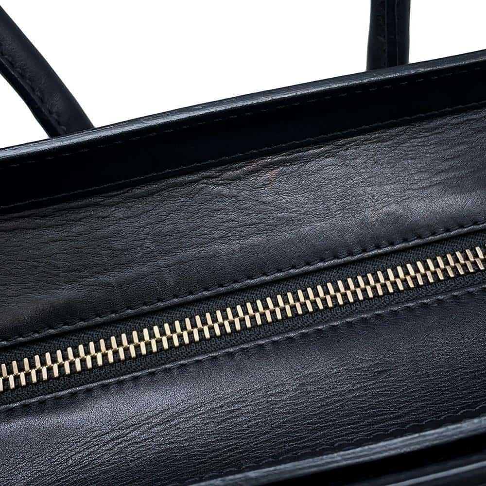 Celine Luggage Shopper Micro Python Suede Handbag… - image 8